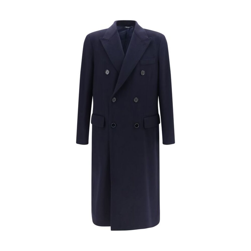 Dolce & Gabbana Men Double-Breasted Wool Coat